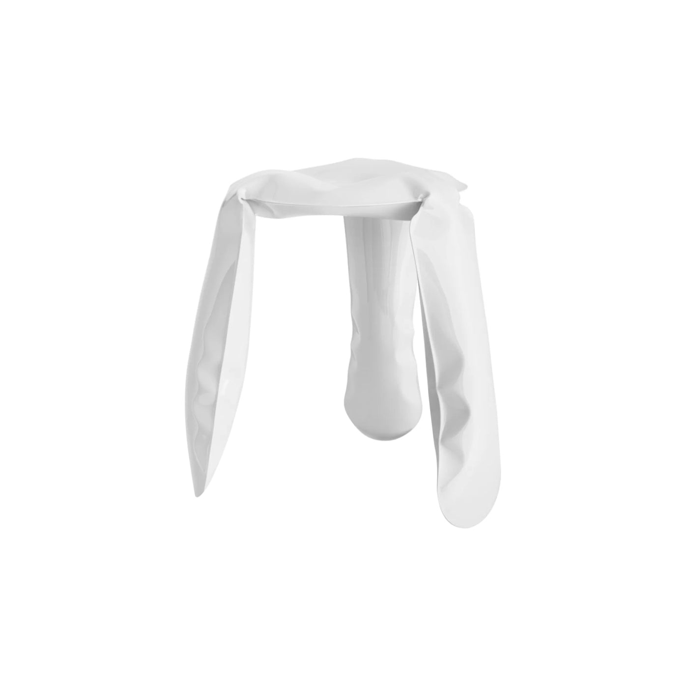 Plopp Mini Stool: 
White Glossy Steel