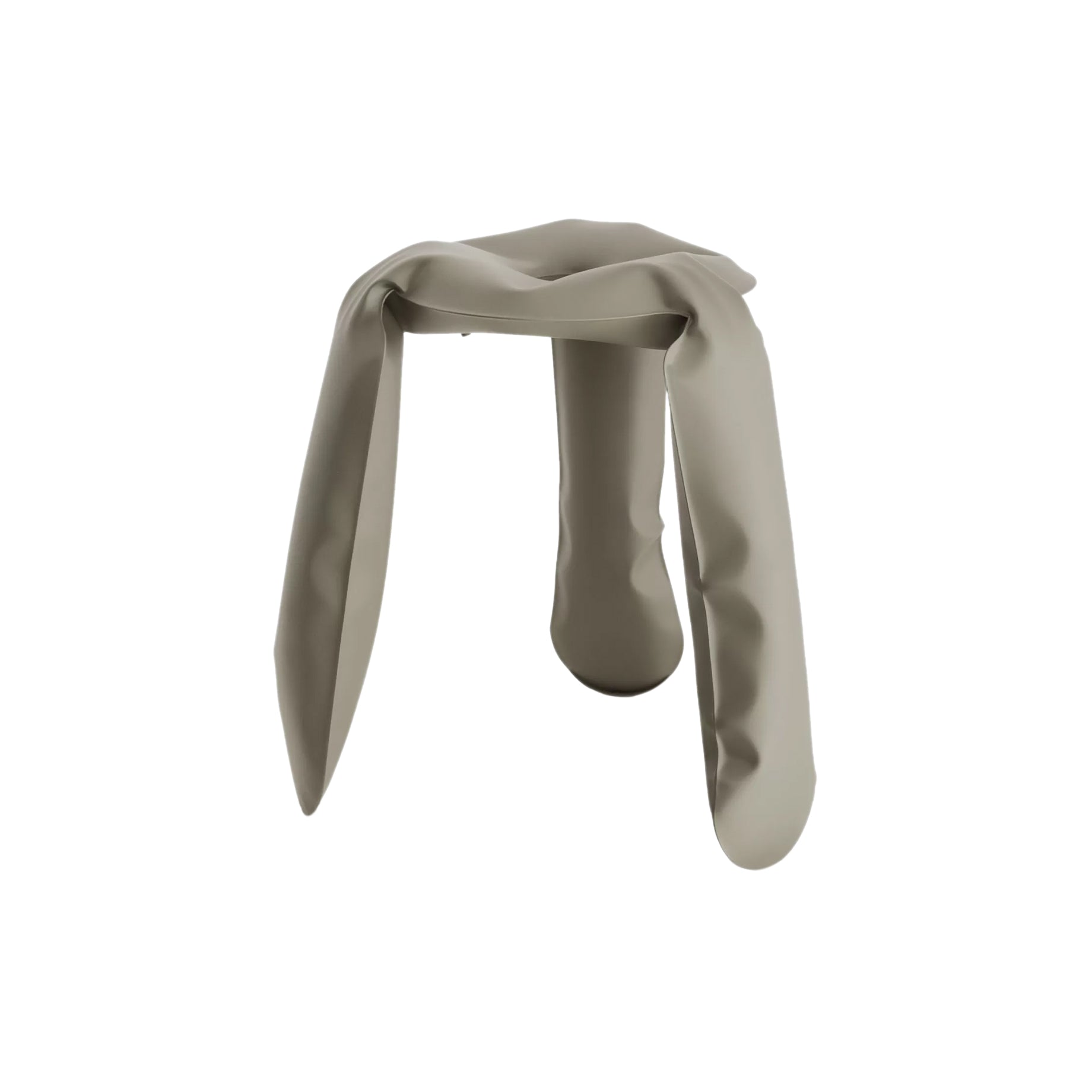 Plopp Standard Stool: Beige Grey Matt Steel