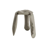 Plopp Standard Stool: Beige Grey Matt Steel