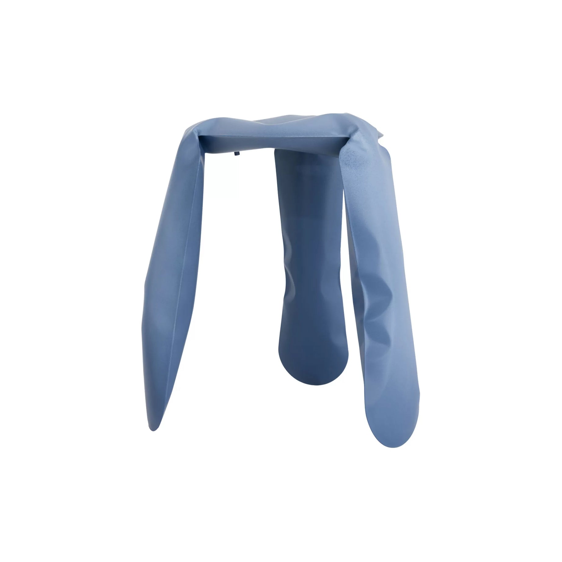 Plopp Standard Stool: Blue Matt Steel
