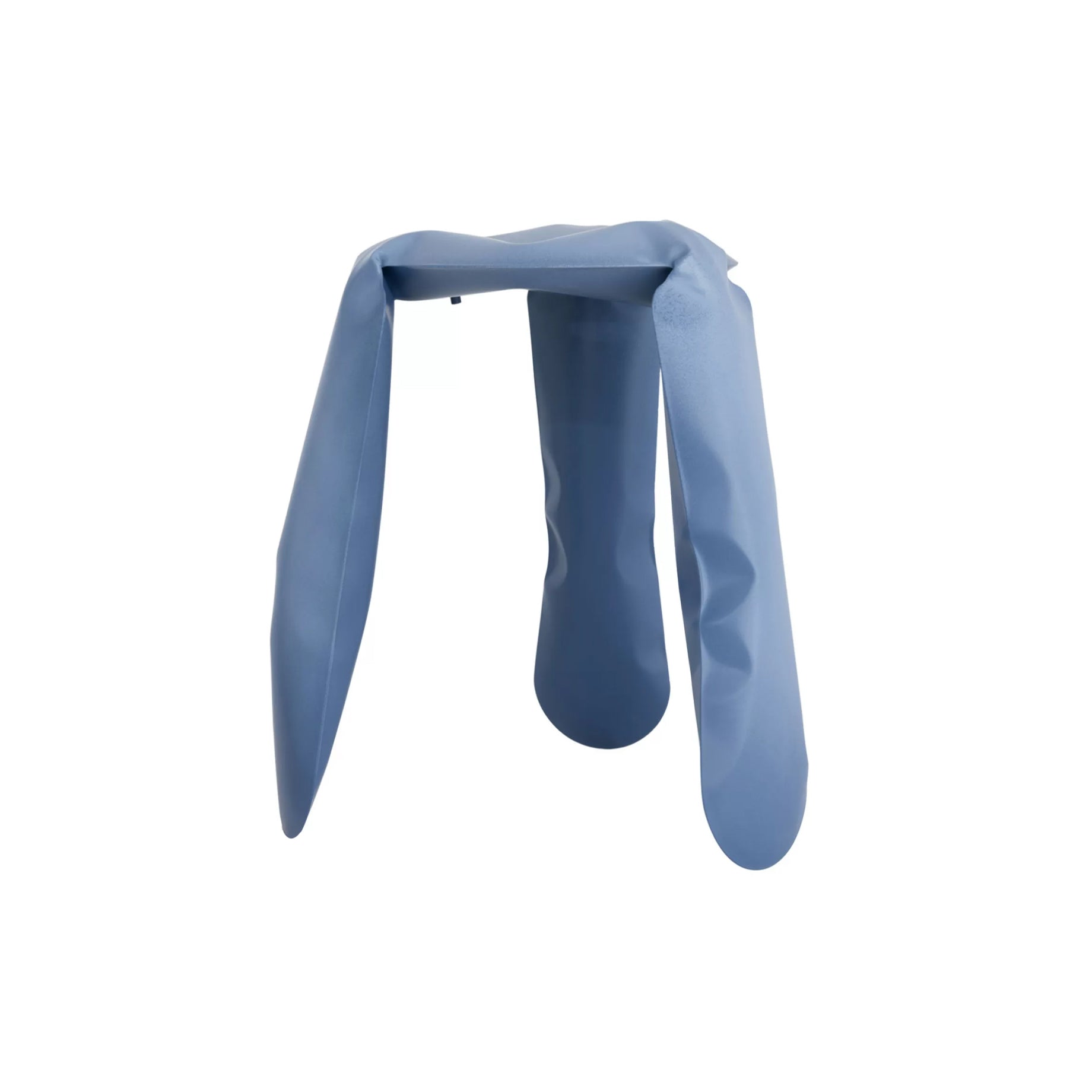 Plopp Standard Stool: Blue Matt Steel