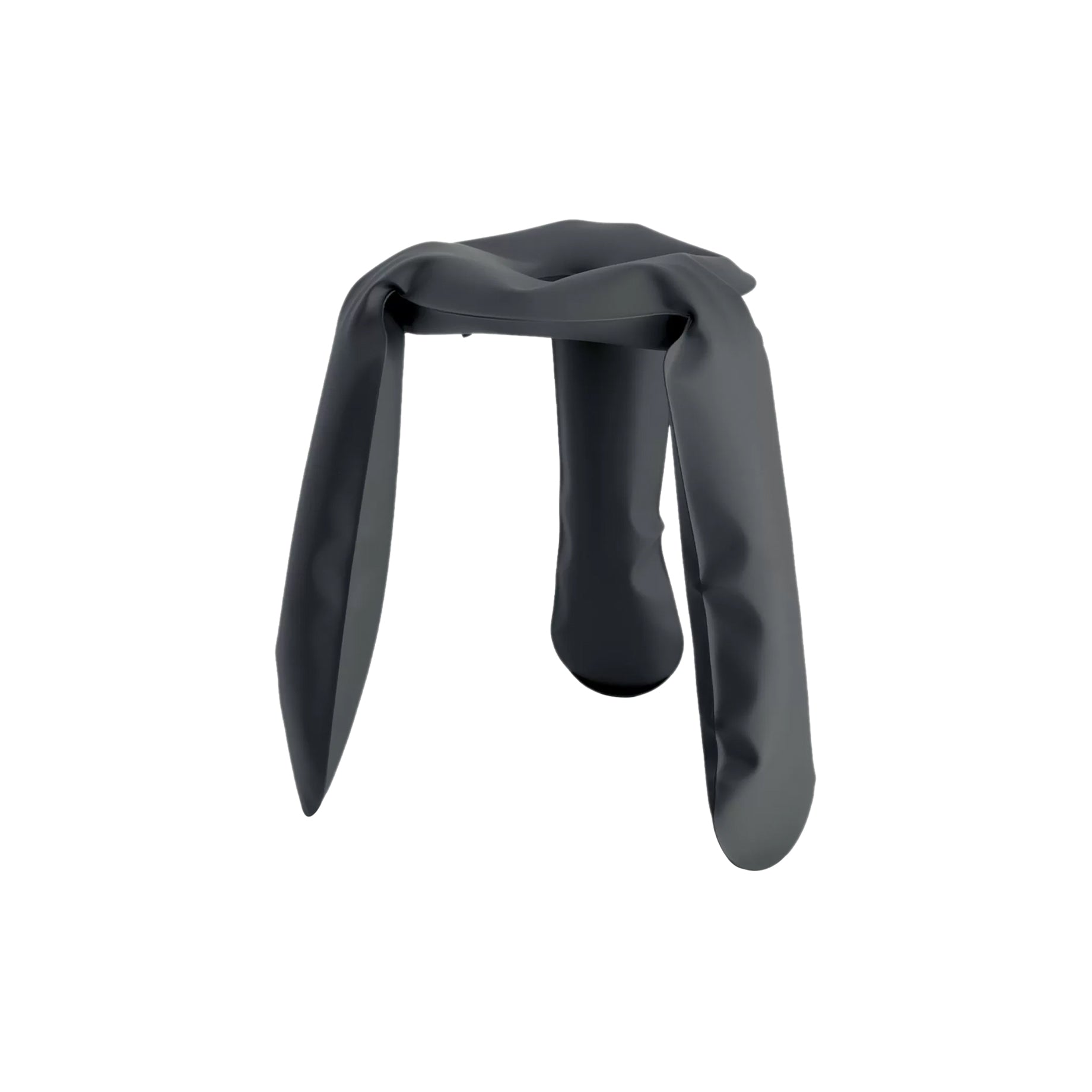 Plopp Standard Stool: Graphite Grey Matt Steel