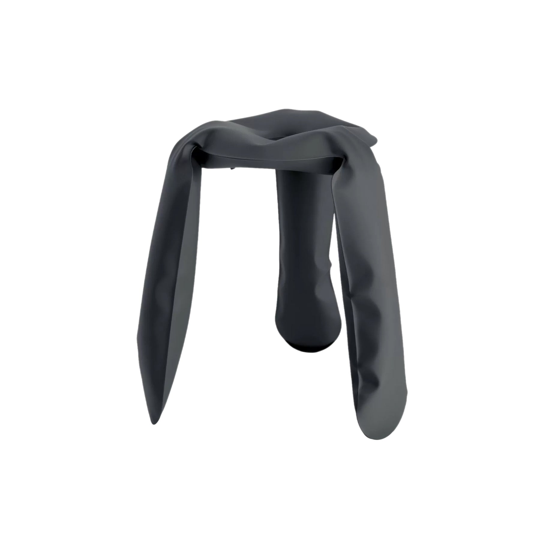 Plopp Standard Stool: Graphite Grey Matt Steel
