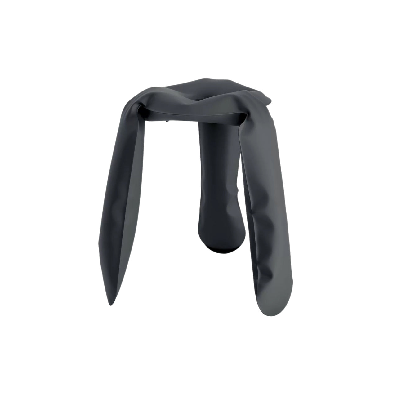 Plopp Standard Stool: Graphite Grey Matt Steel