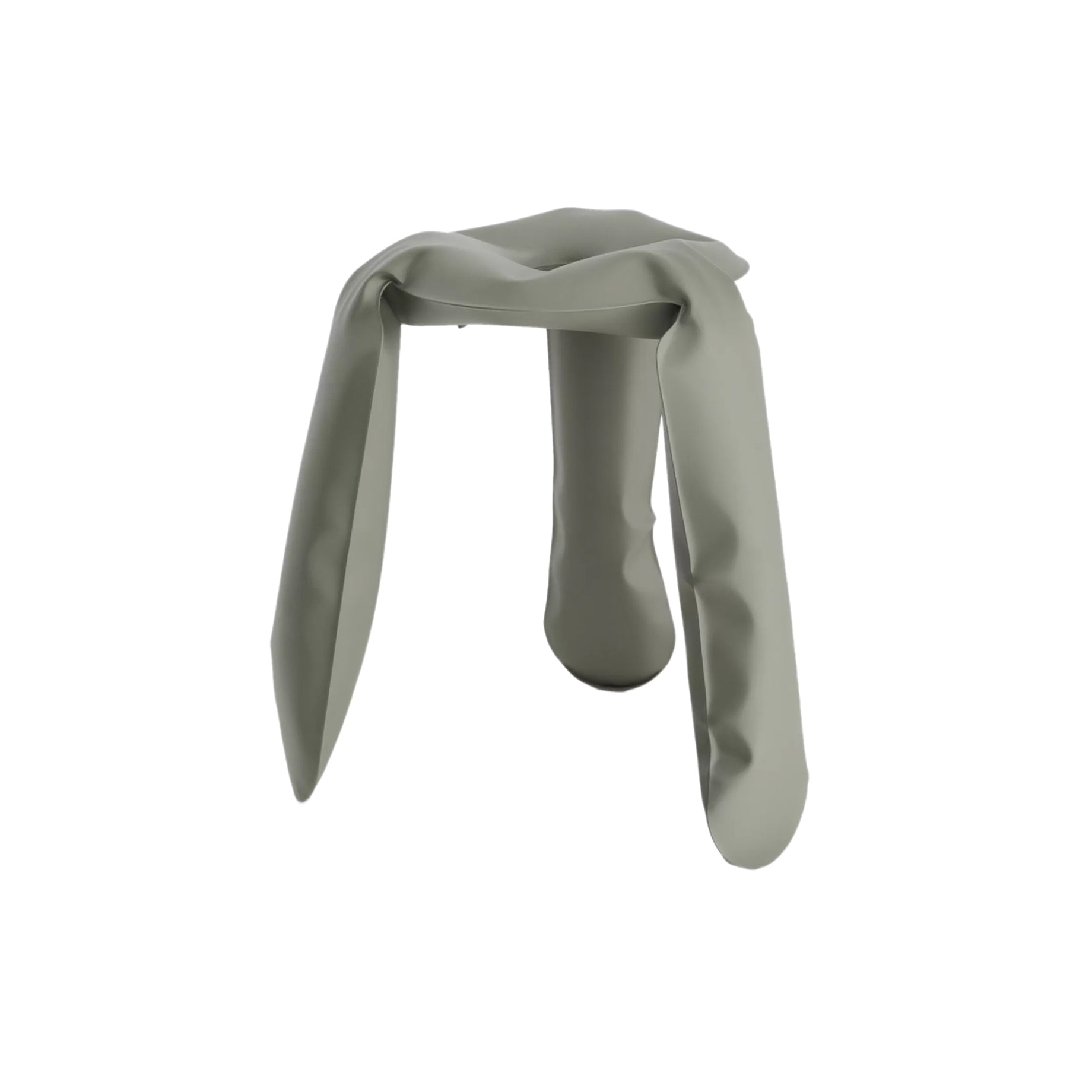 Plopp Standard Stool: Moss Grey Matt Steel