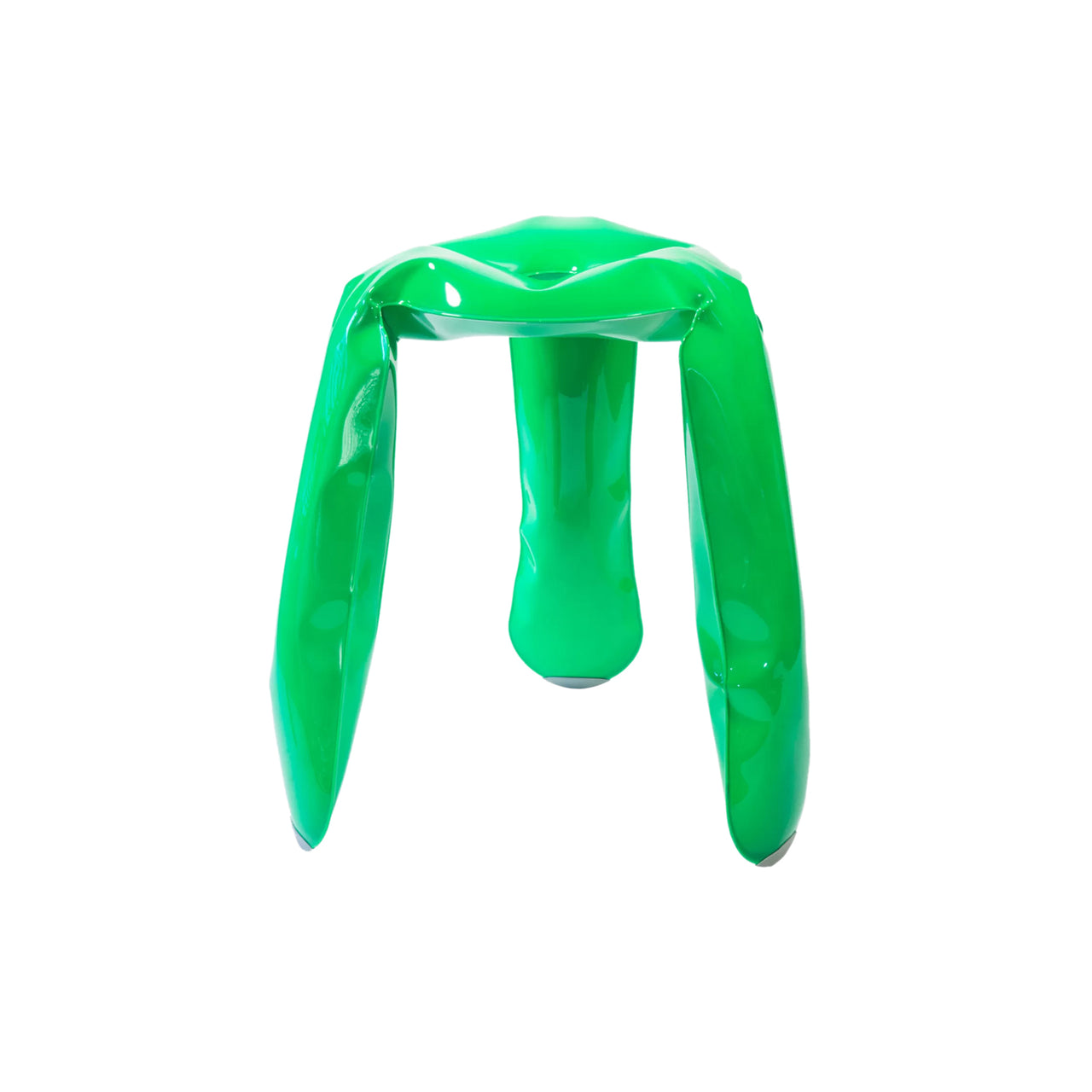 Plopp Standard Stool: Neon Green Aluminum