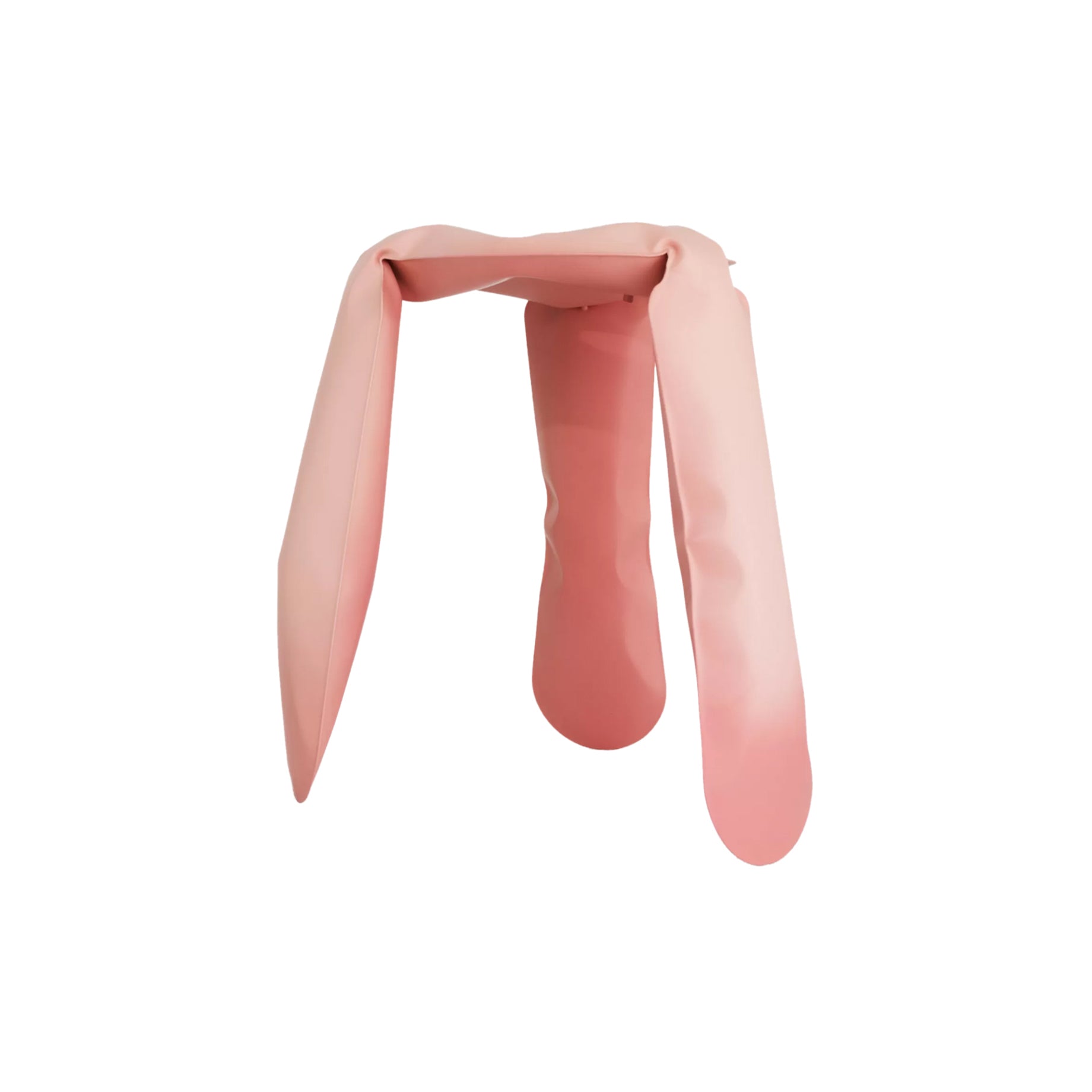 Plopp Standard Stool: Pink Matt Steel