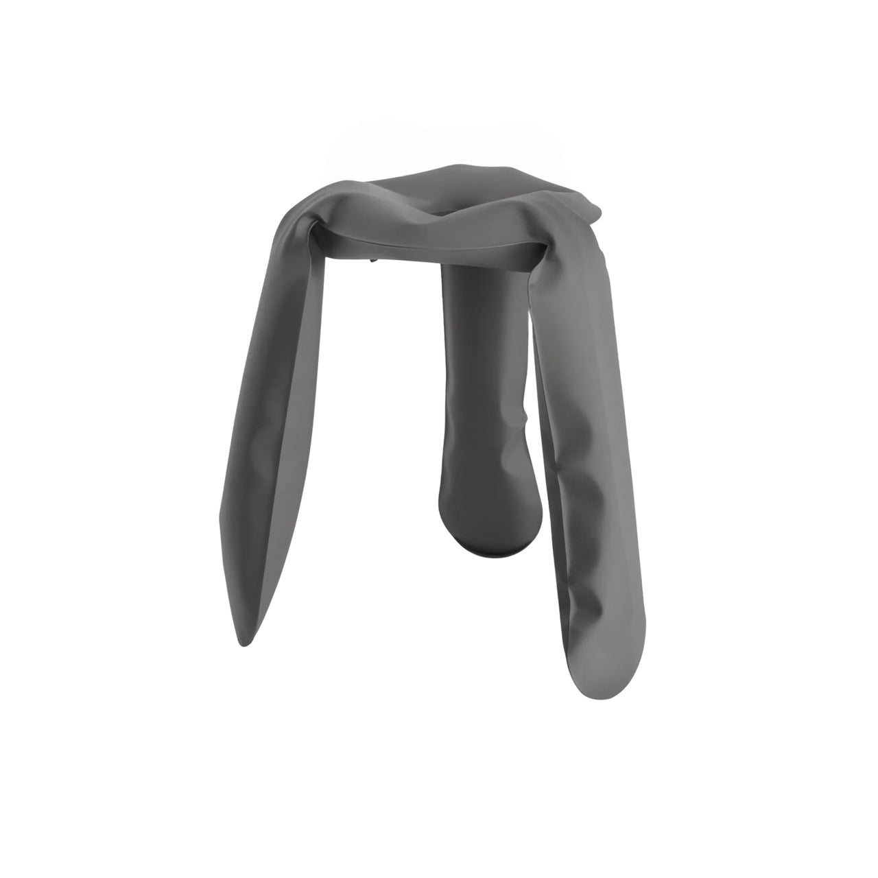 Plopp Standard Stool: Umbra Grey Matt Steel