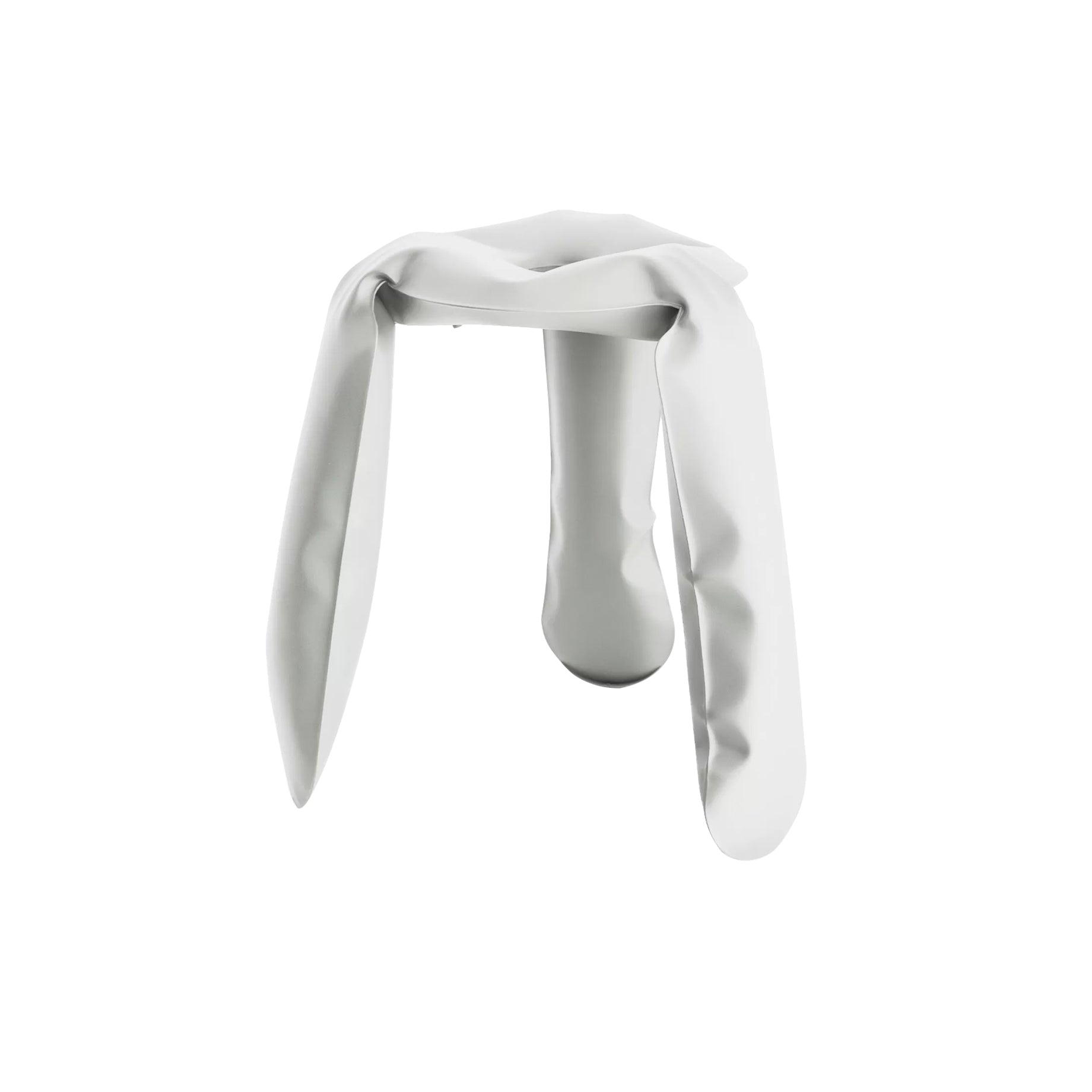 Plopp Standard Stool: White Matt Steel