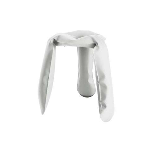 Plopp Standard Stool: White Matt Steel