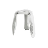 Plopp Standard Stool: White Matt Steel