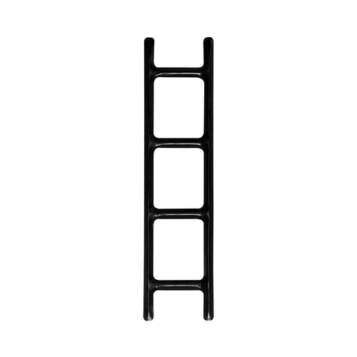 Drab Ladder Hanger: Black Glossy Steel