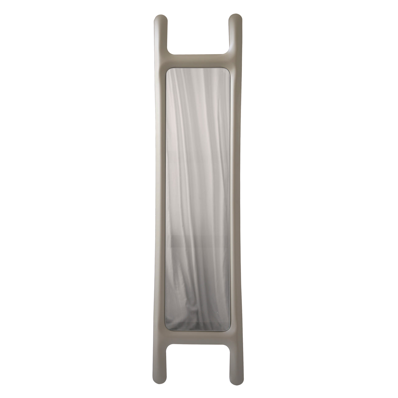Drab Mirror: Beige Grey Matt Steel