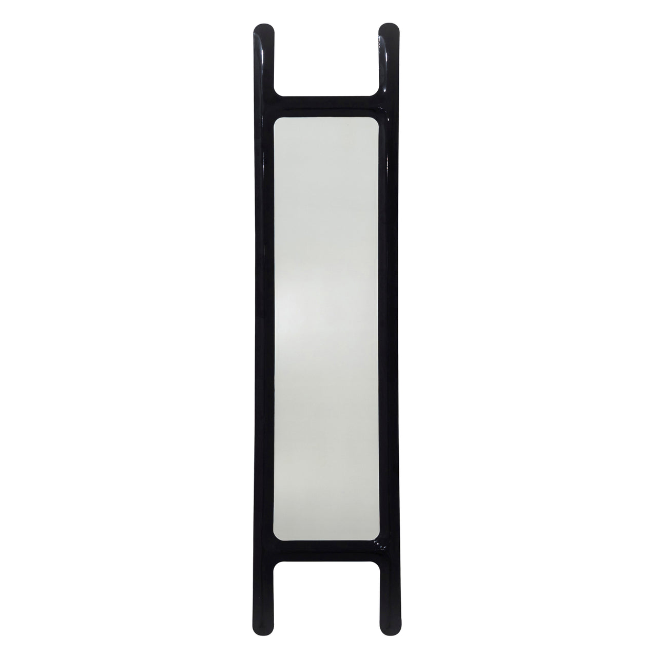 Drab Mirror: Black Glossy Steel