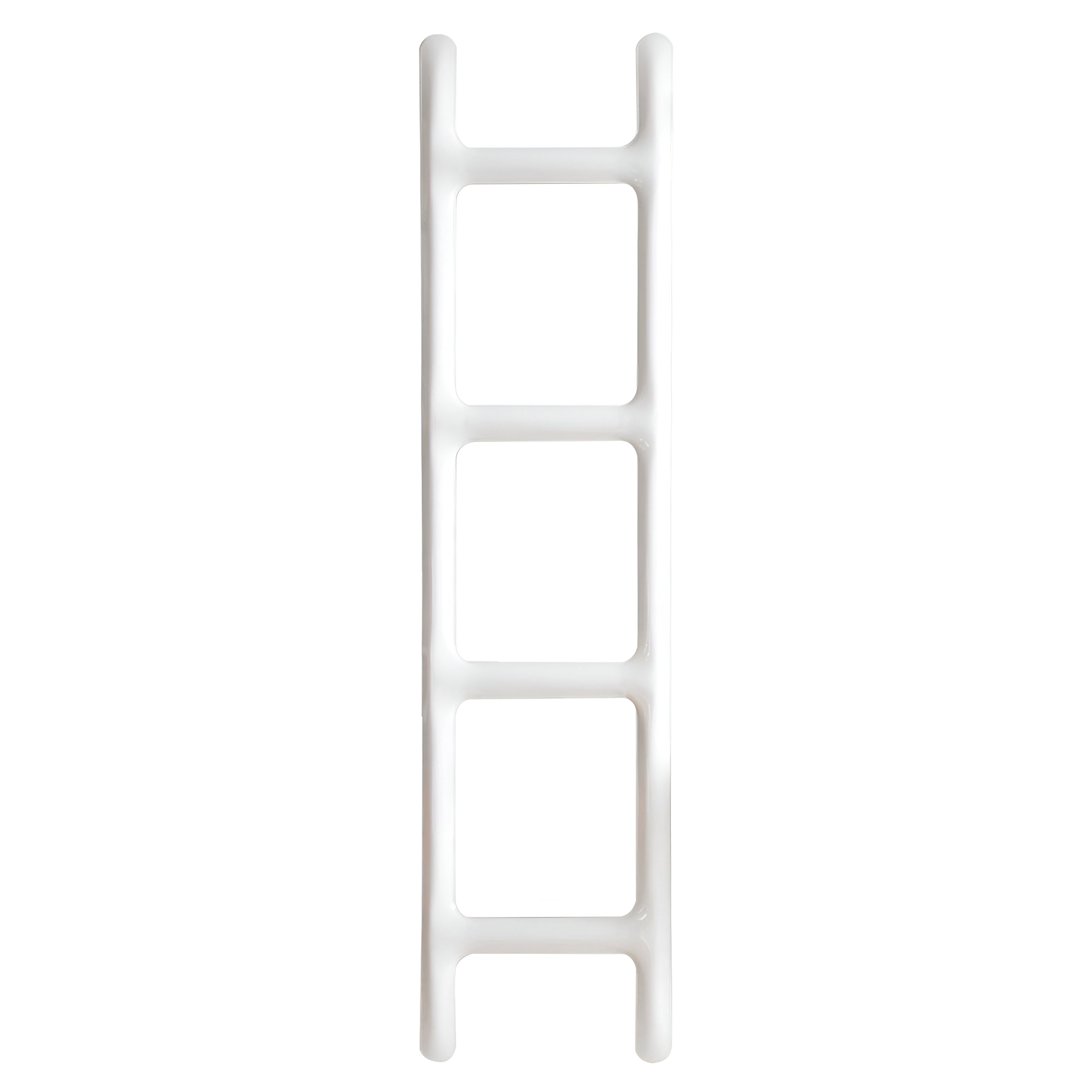 Drab Ladder Hanger: White Glossy Steel