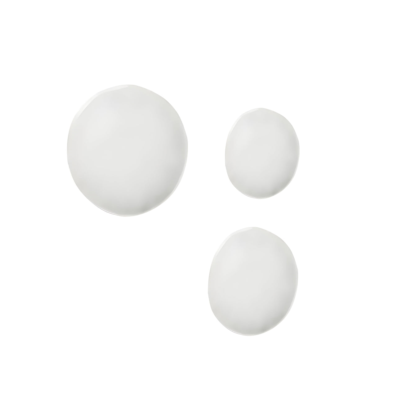 Pin Wall Hanger: Set + 3 + White Glossy Steel