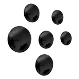 Pin Wall Hanger: Set + 6 + Black Glossy Steel