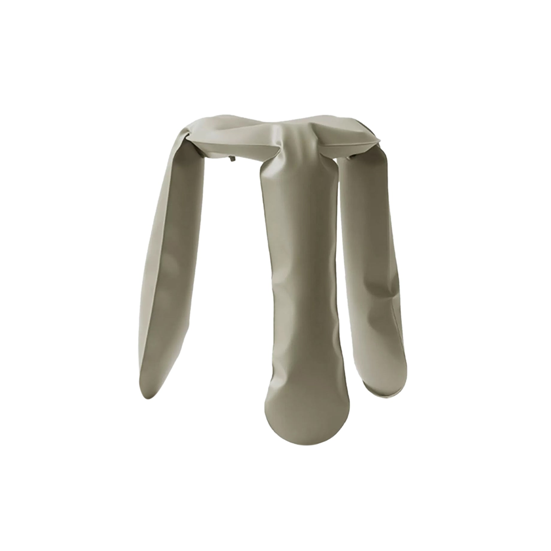 Plopp Standard Stool: Beige Grey Matt Aluminum