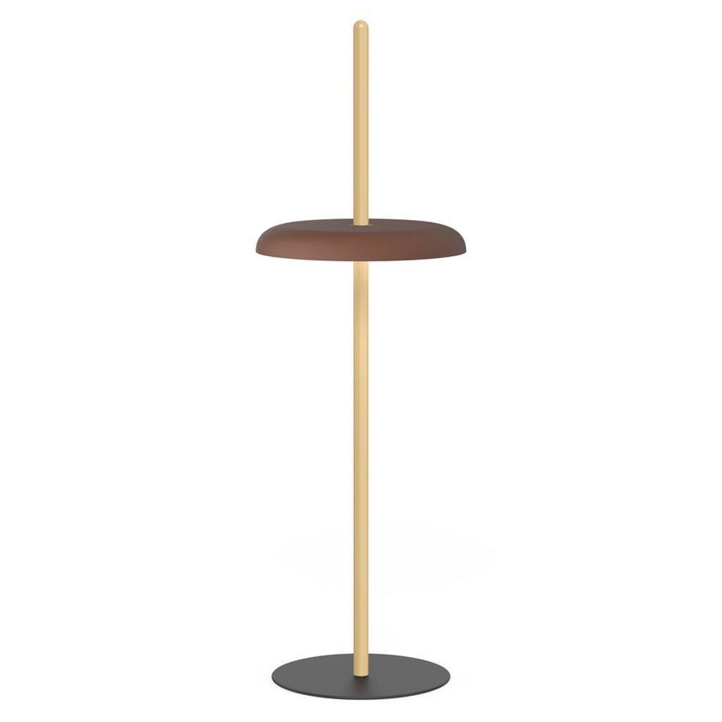 Nivél Portable Floor Lamp: Oak + Espresso