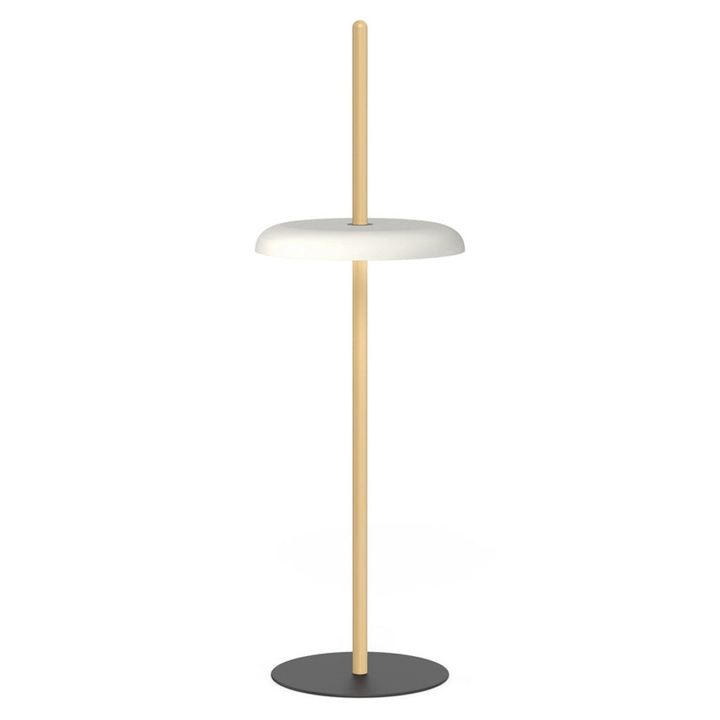 Nivél Portable Floor Lamp: Oak + White