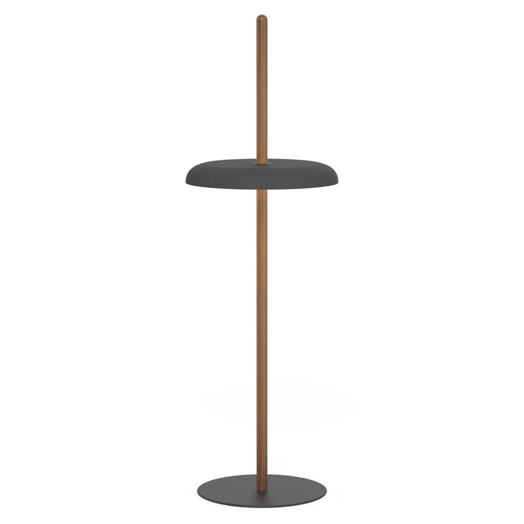 Nivél Portable Floor Lamp: Walnut + Black