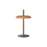 Nivél Portable Table Lamp: Walnut + Terracotta