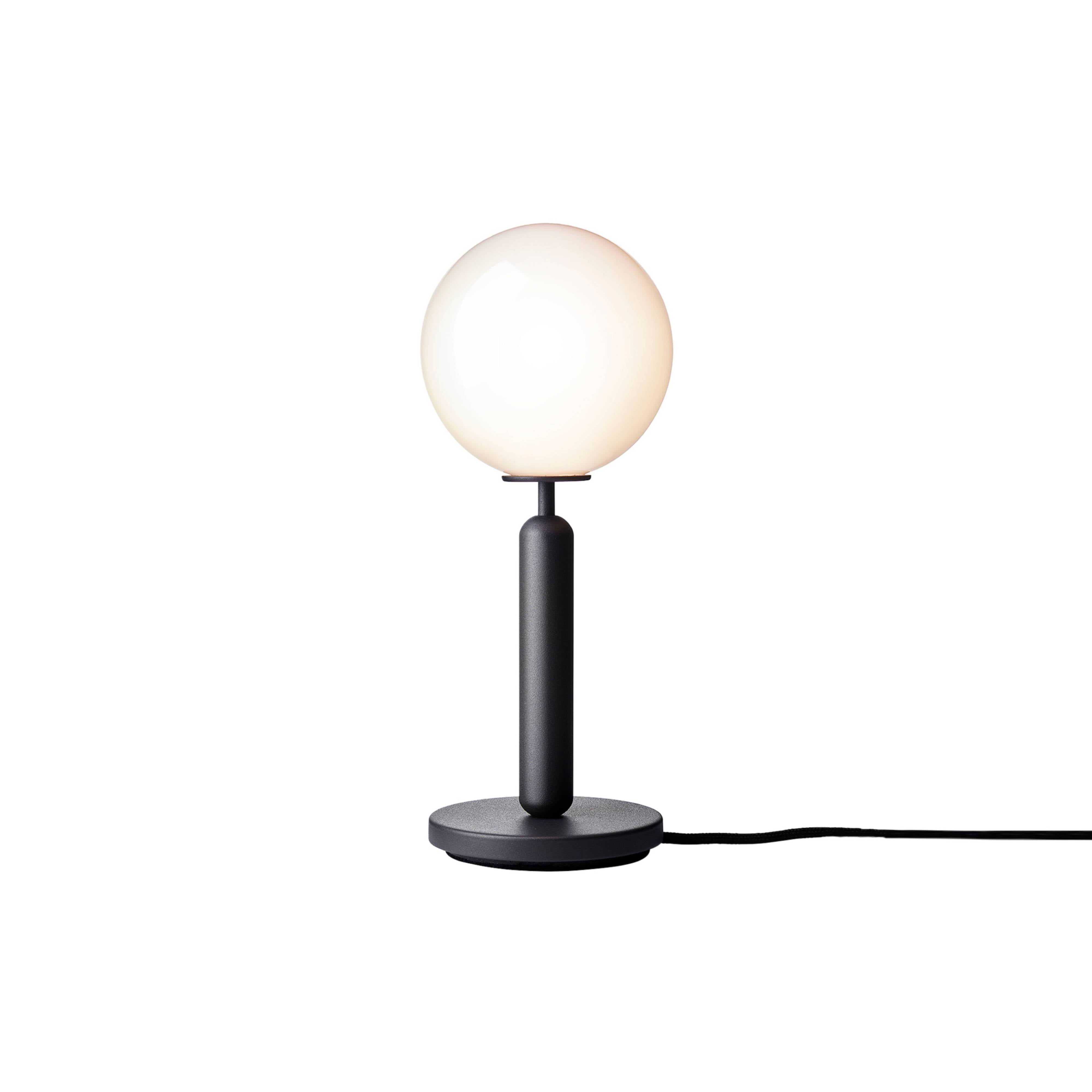 Miira Table Lamp: Opal White + Rock Grey