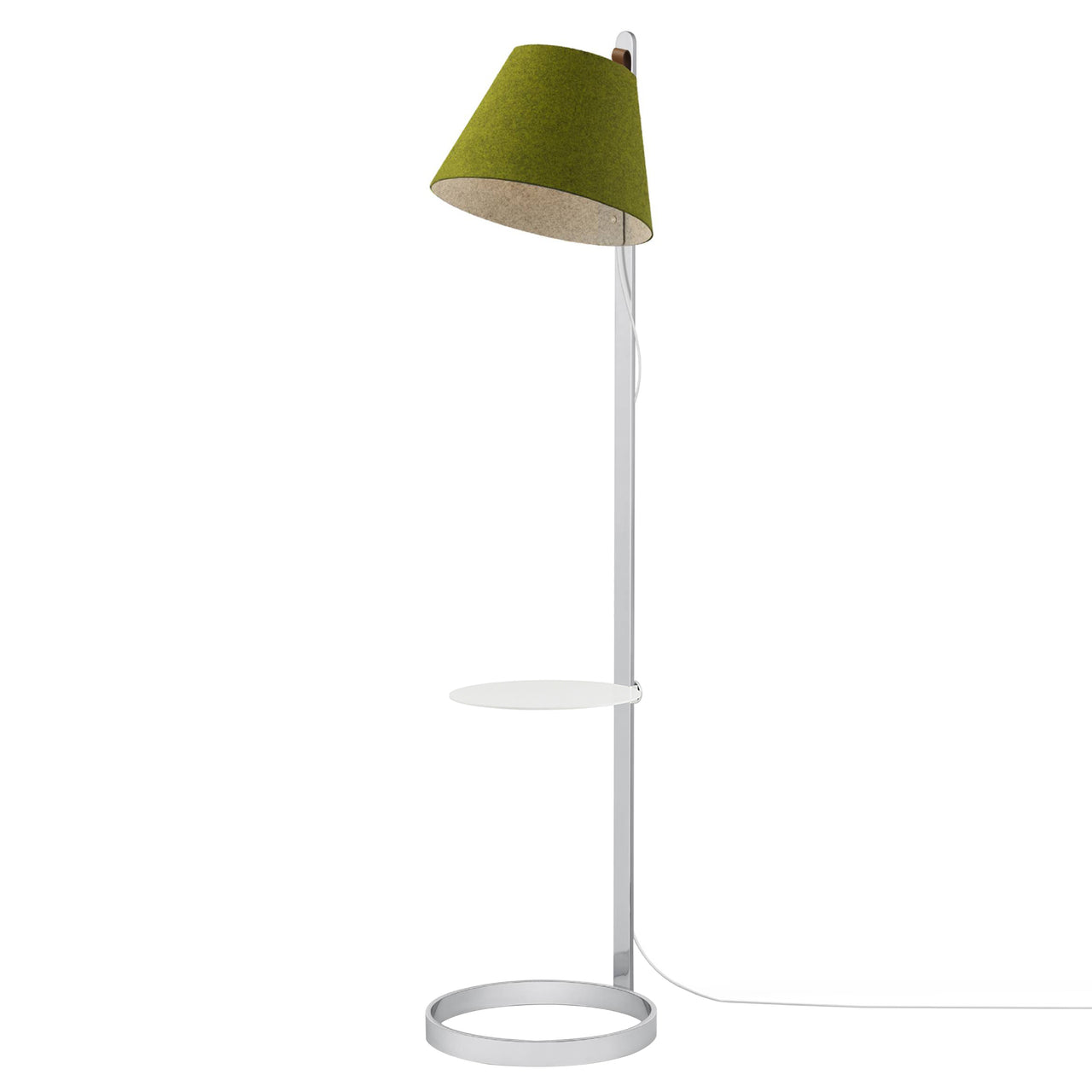 Lana Magnetic Floor Lamp: Moss + Chrome