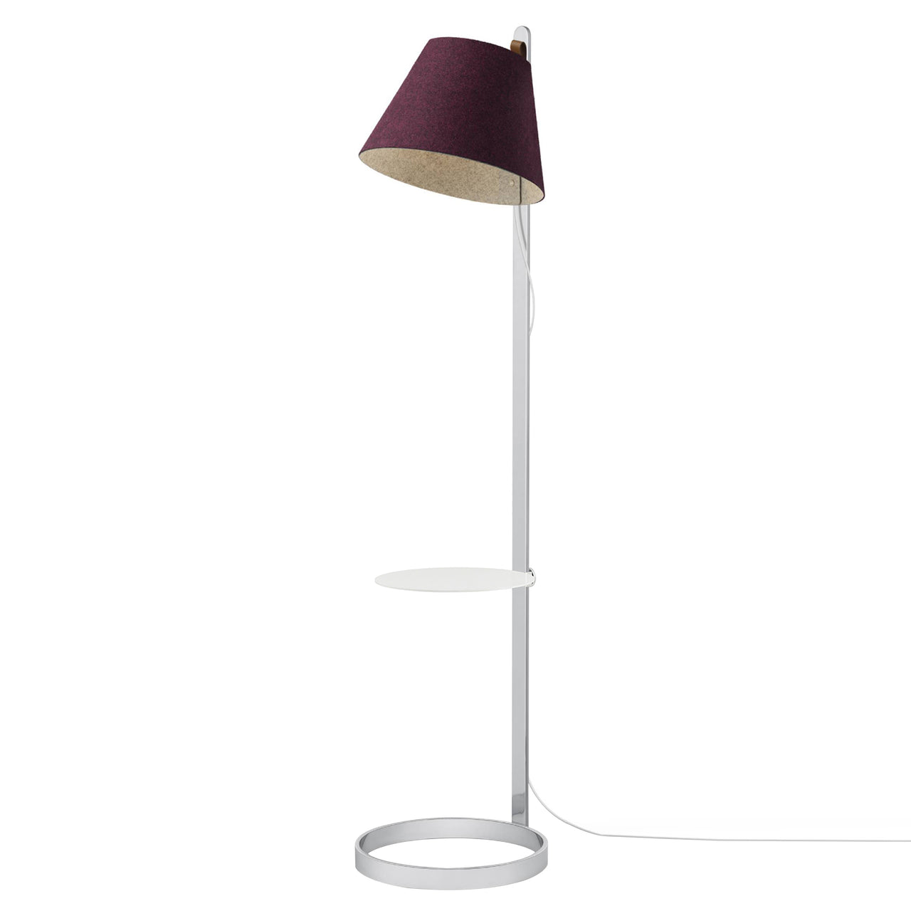 Lana Magnetic Floor Lamp: Plum + Chrome