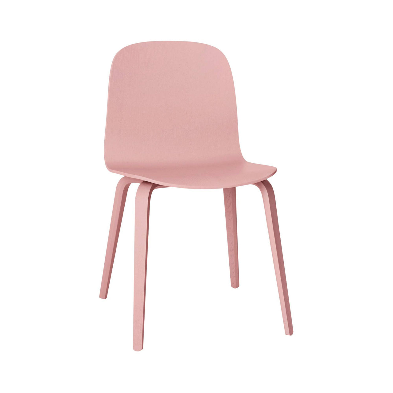 Visu Chair: Wood Base + Tan Rose