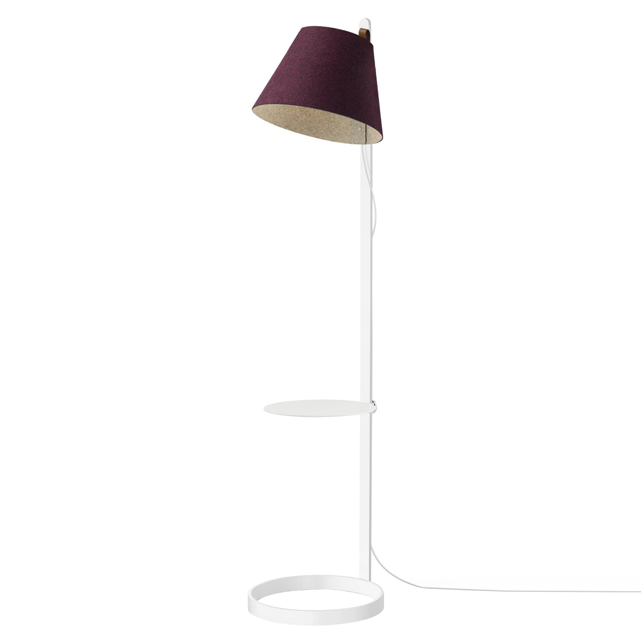Lana Magnetic Floor Lamp: Plum + White