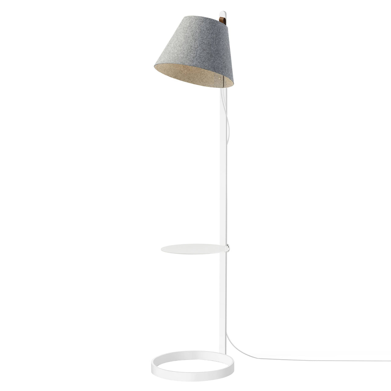 Lana Magnetic Floor Lamp: Stone + White
