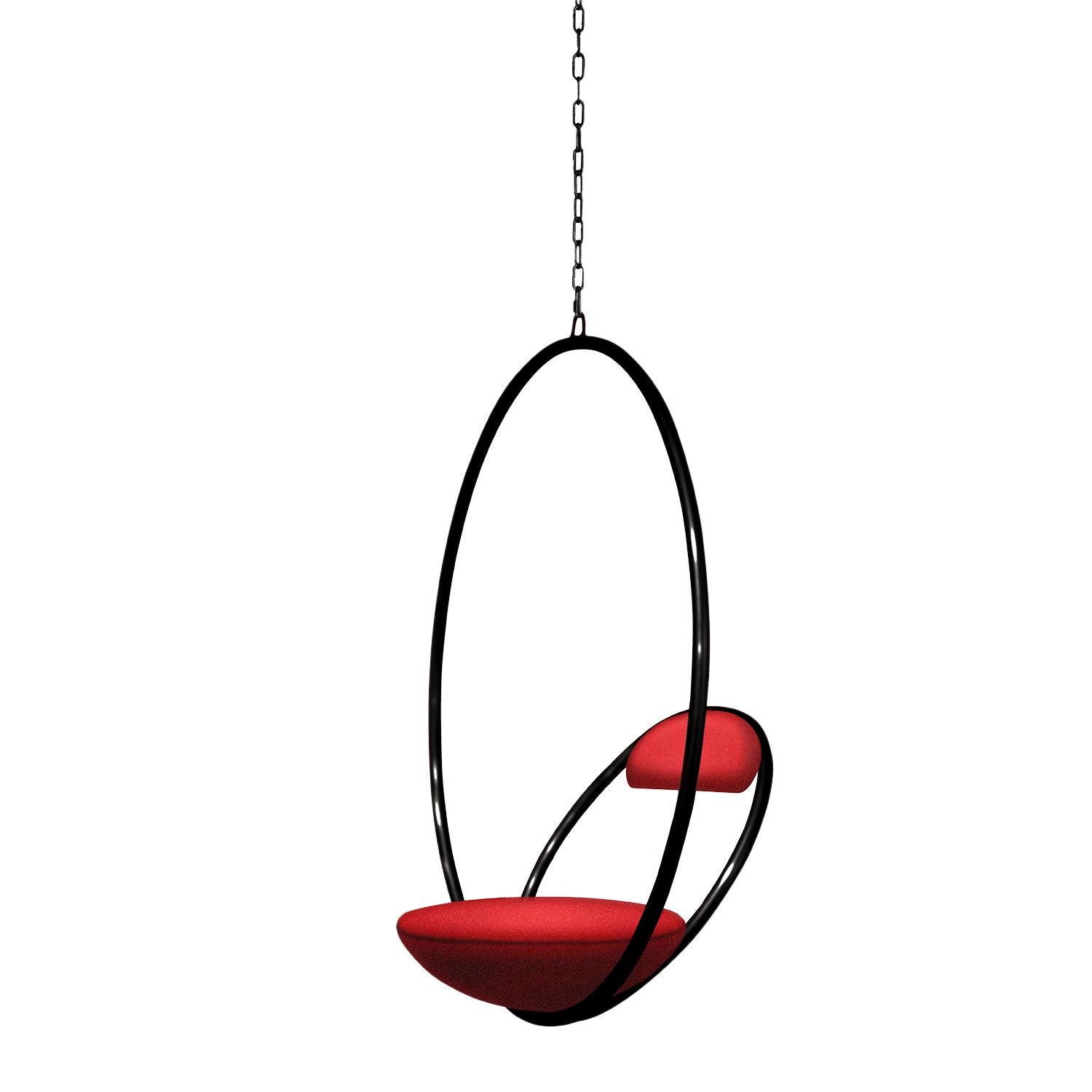 Hanging Hoop Chair: Matt Black