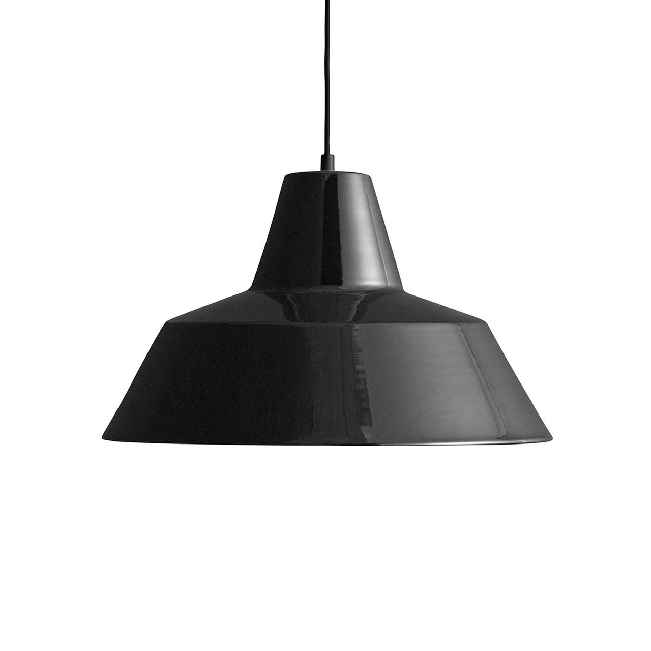 Workshop Pendant Lamp W4: Black Shiny