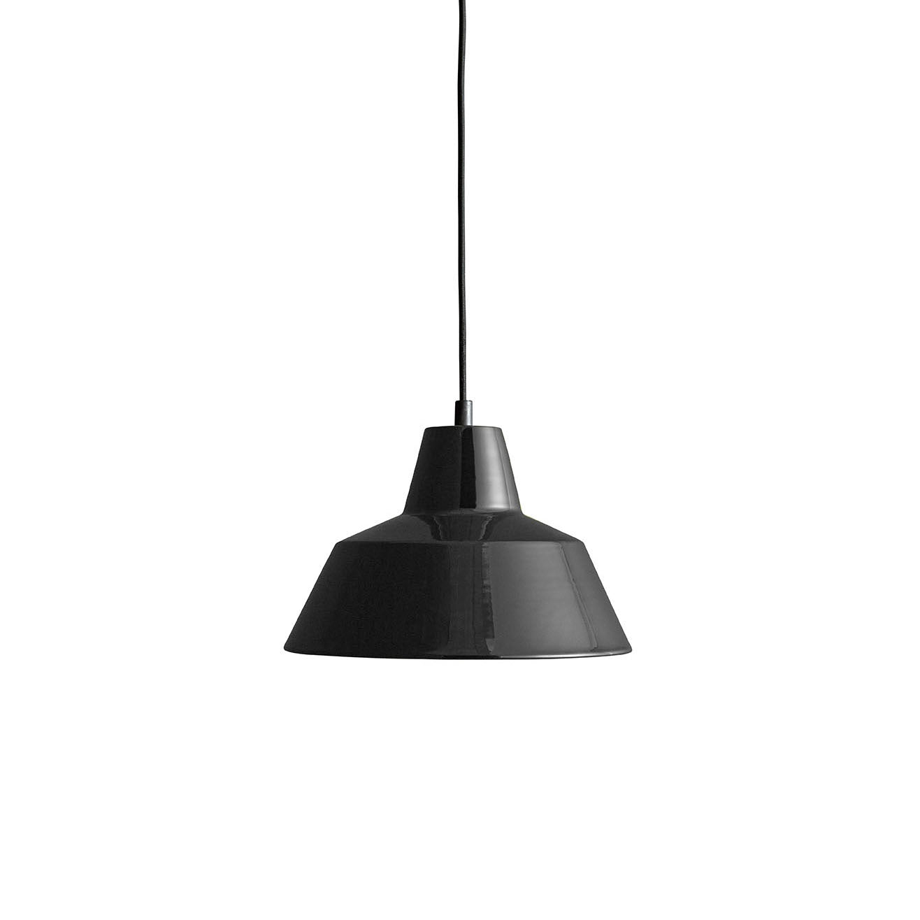 Workshop Pendant Lamp W2: Shiny Black