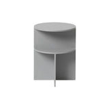 Halves Side Table: Light Grey