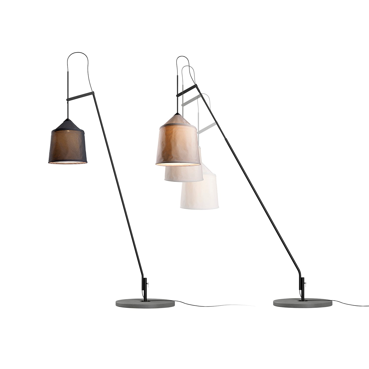 Jaima Floor Lamp: Outdoor + Grey + Beige