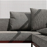 Grid Corner Sofa with Low Partition
