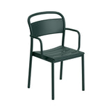 Linear Steel Armchair: Dark Green