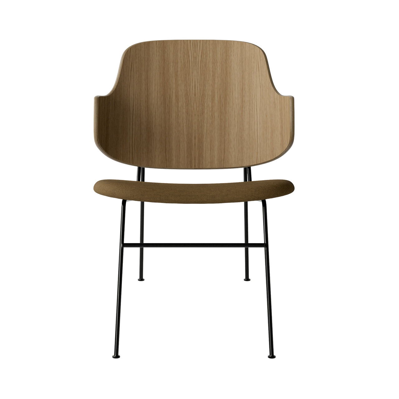 The Penguin Lounge Chair: Upholstered + Natural Oak + Re Wool 0448