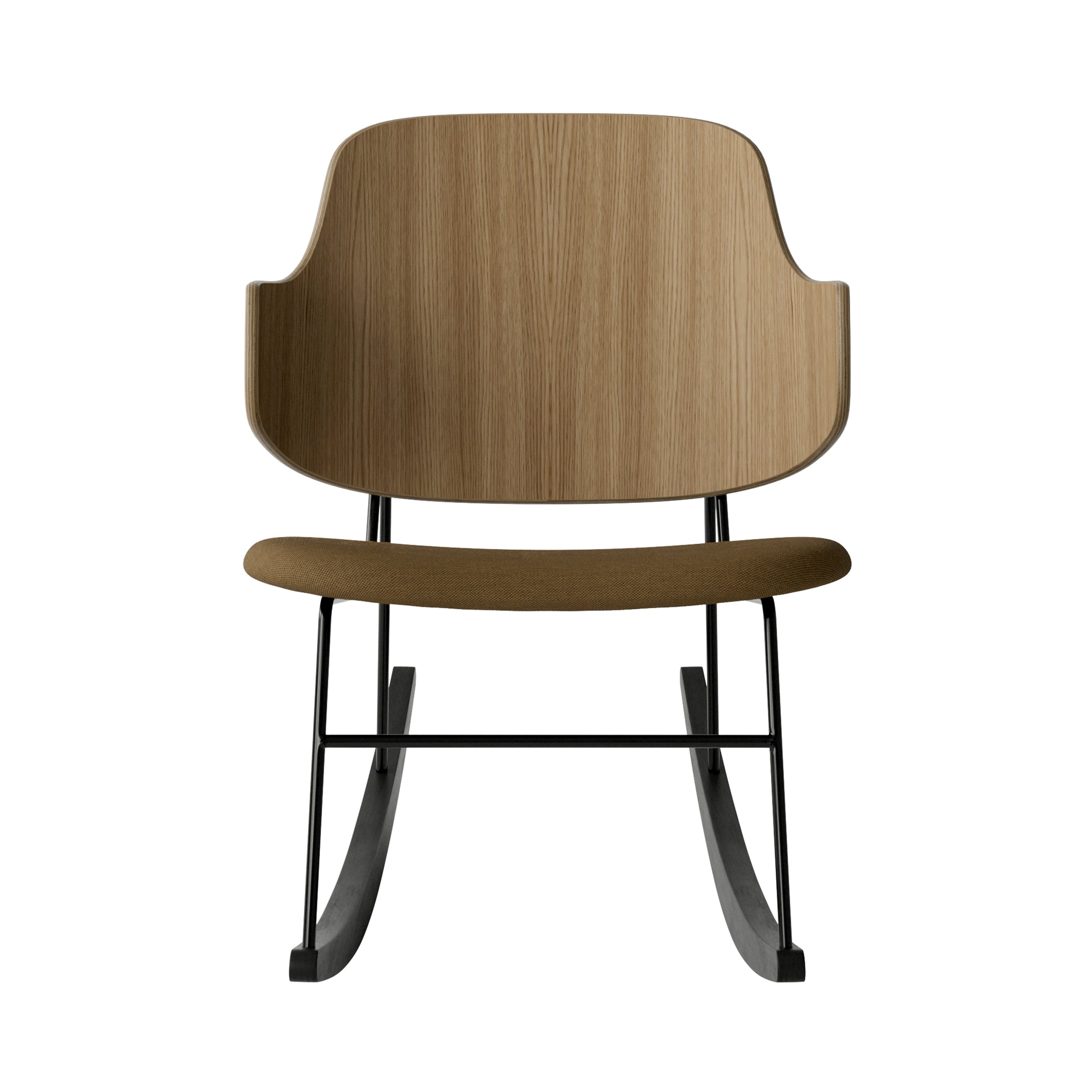 The Penguin Rocking Chair: Upholstered + Natural Oak + Re Wool 0448