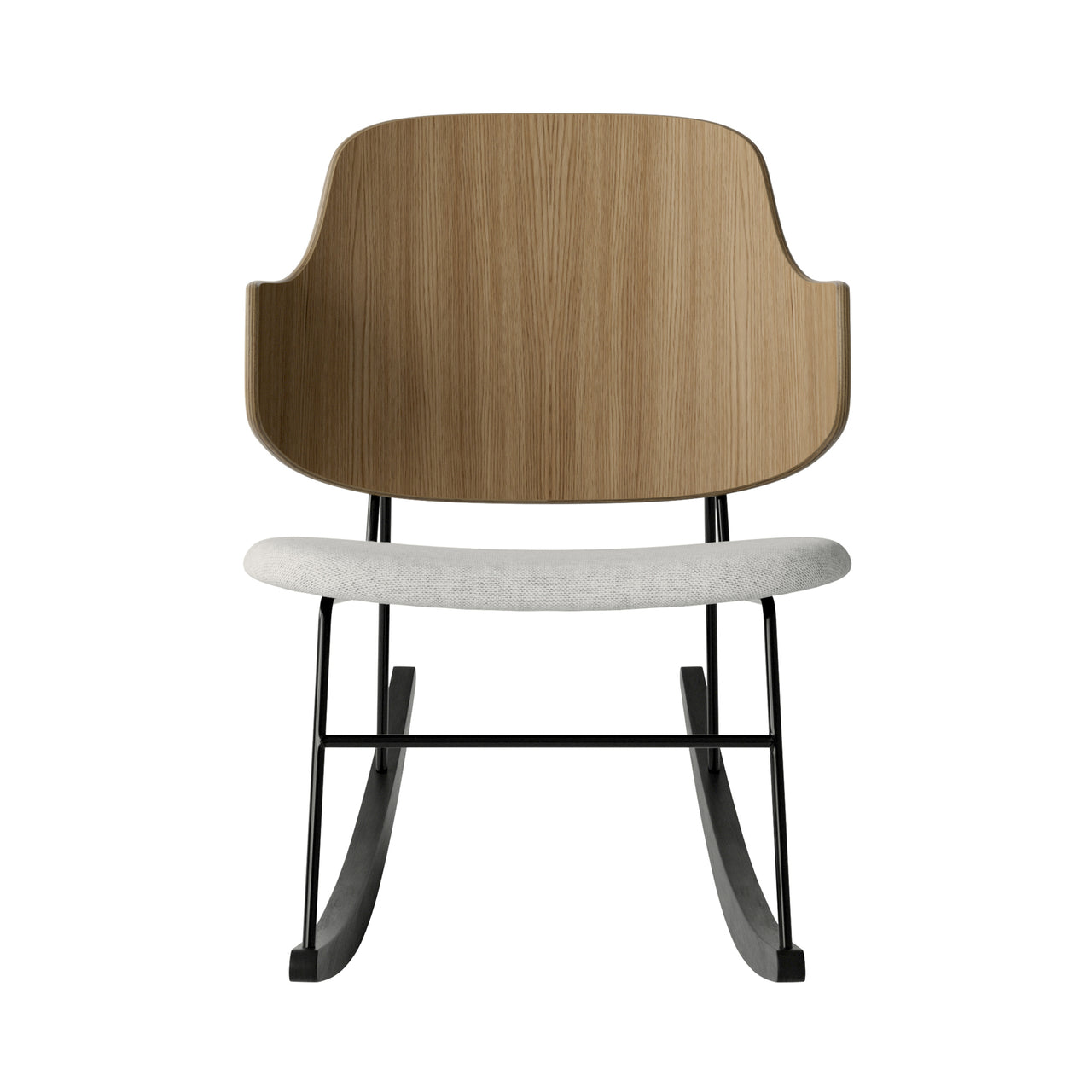 The Penguin Rocking Chair: Upholstered + Natural Oak + Hallingdal 65 110