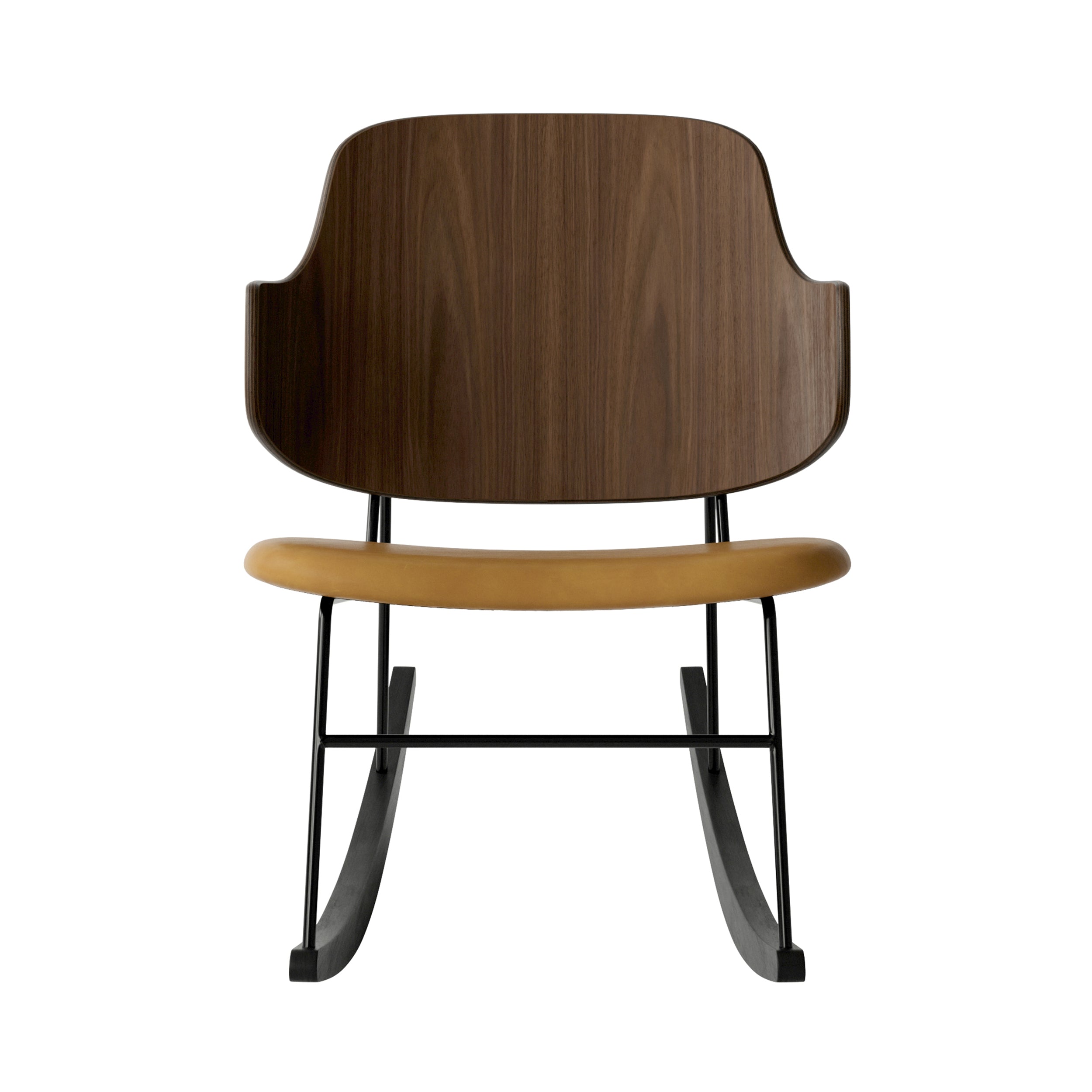 The Penguin Rocking Chair: Upholstered + Walnut + Dakar 0250