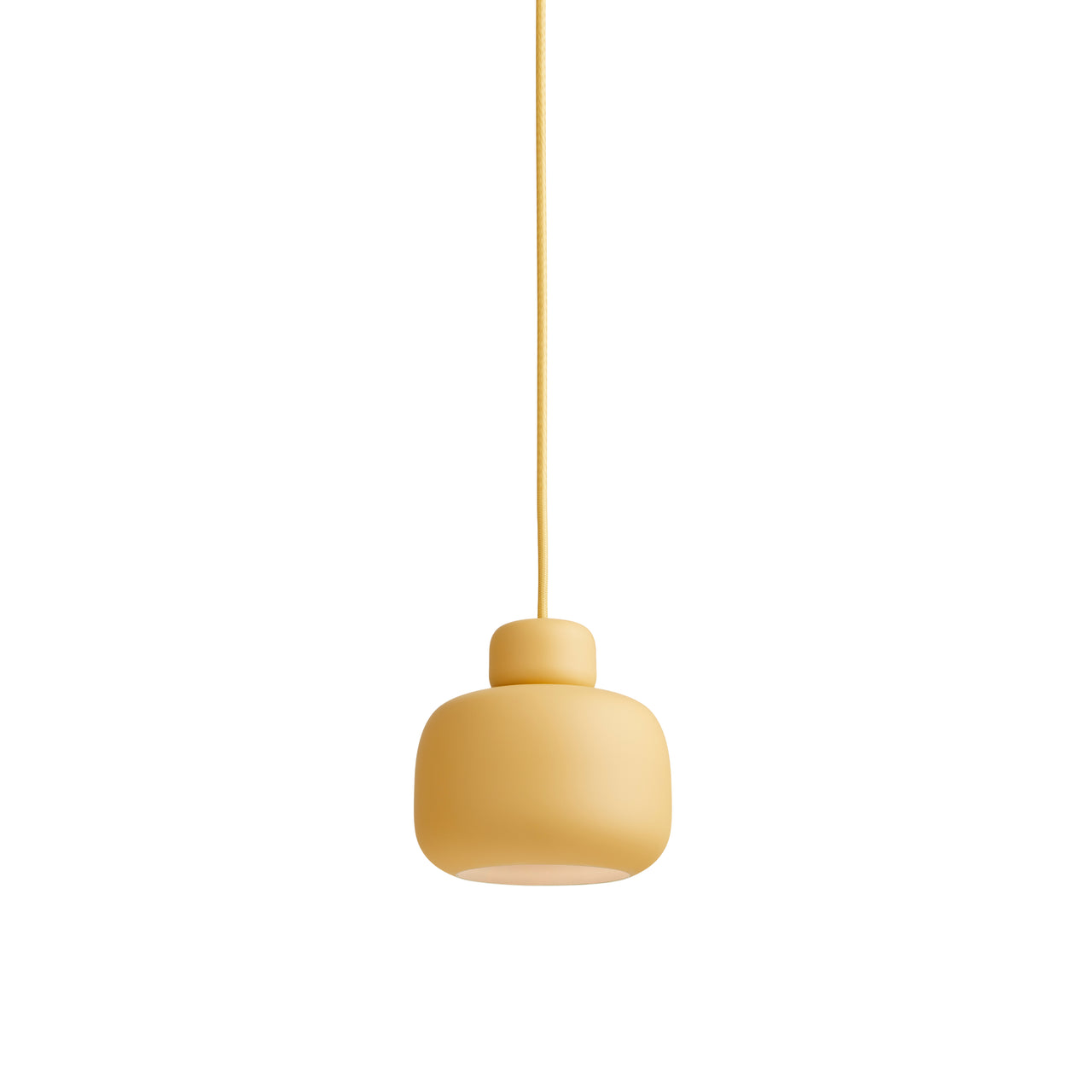 Stone Small Pendant Light: Mustard Yellow