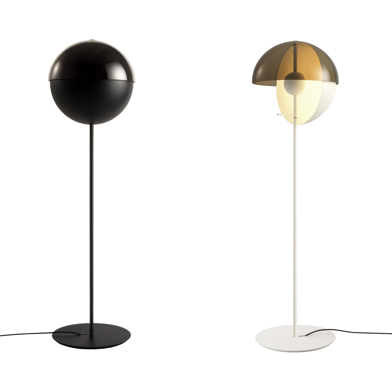 Theia Floor Lamp: Black + White