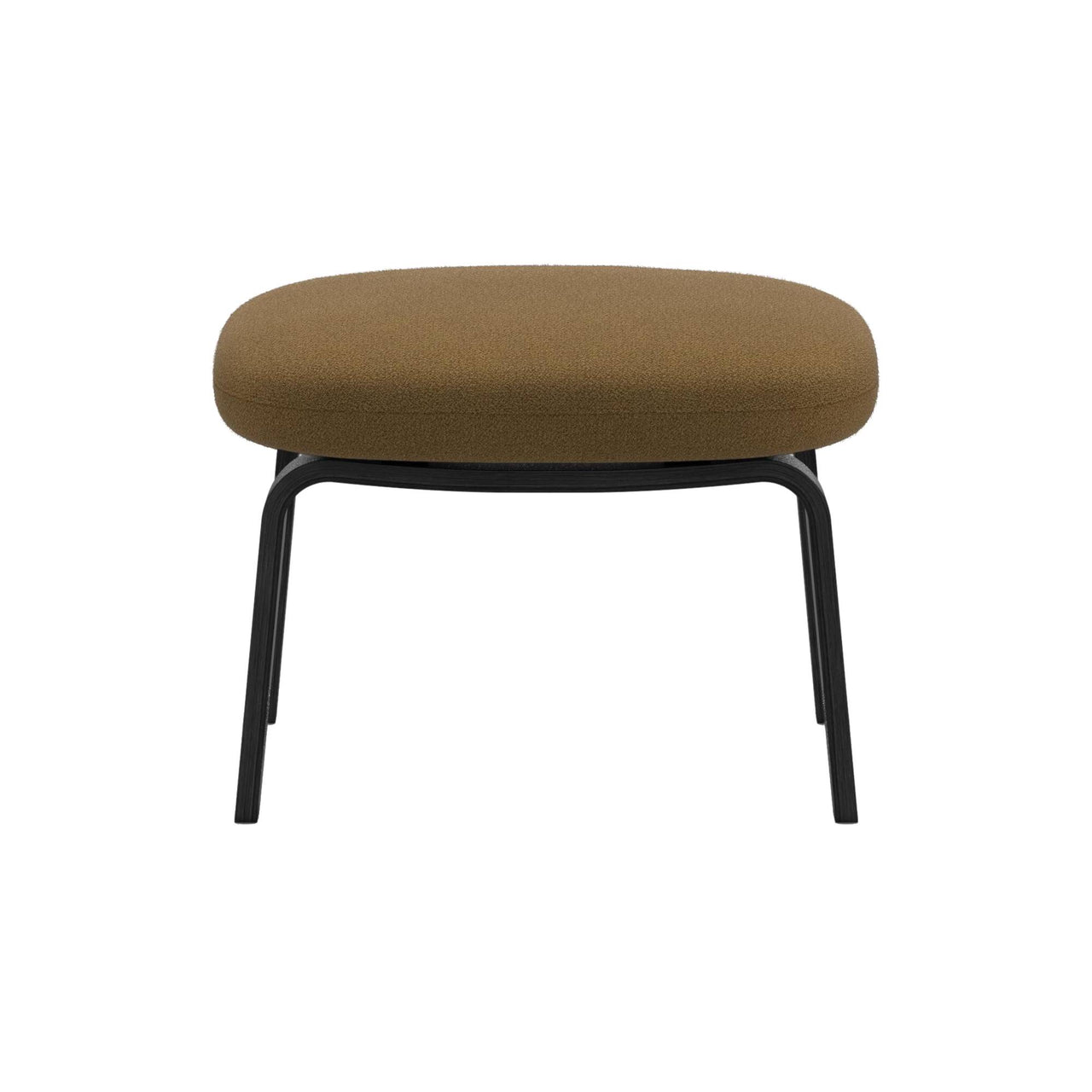 Era Footstool: Wood Base + Black Oak