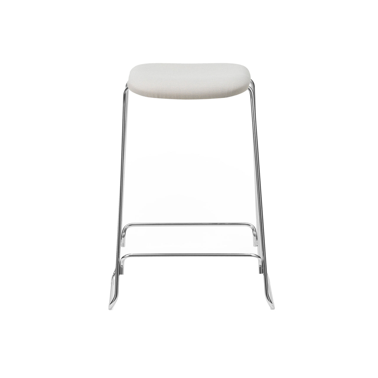 Just Bar + Counter Stool: Full Upholstered + Counter + Chrome