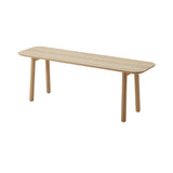 Hven Bench: Without Cushion + White Soaped Oak