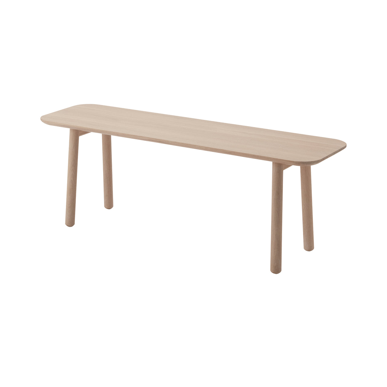 Hven Bench: Without Cushion + White Oiled Oak