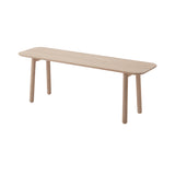 Hven Bench: Without Cushion + White Oiled Oak